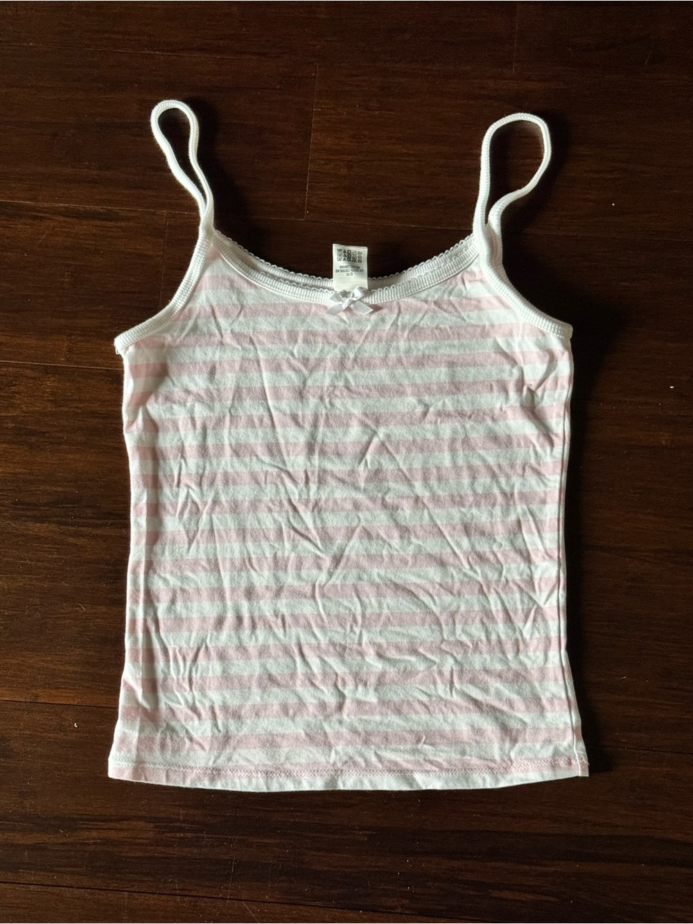 Victorias Secret Pink Frankie’s Bikinis Pink Striped Tank Top